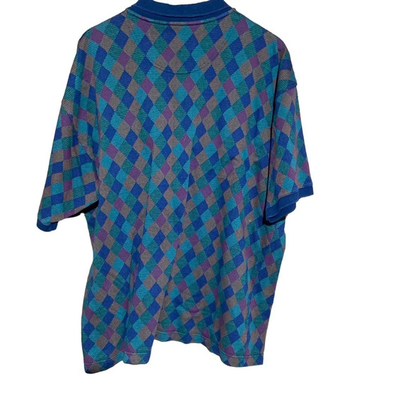 Vintage 90s Croft‎ & Barrow Classic Collection Diamond 100% Cotton Size XL - Picture 2 of 7